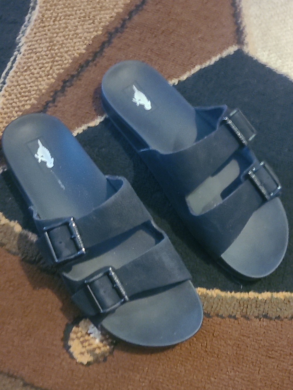Rocketdog BLACK Double-Buckle Slide Sandals